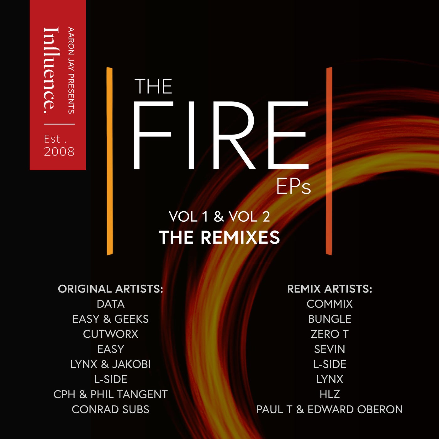 DatA, Easy & Geeks – The Fire EPs, Vol. 1 & Vol. 2 (The Remixes) [INFLUGB0056]